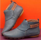 Women Winter Snow Boots Genuine Leather Ankle Spring Flat Shoes Woman Short Vintage Boots With Fur 2023 For Women
