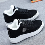 Winter Ankle Boots Women Warm Thick Plush Suede Snow Boots Female PU Leather Sneaker Fur Shoes Women Botines