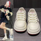 Breakj New Small White Shoes Autumn And Winter Anola Red Height Thick Background Small White Shoes Women Hit Light Board Shoes