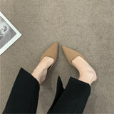 Half Slippers Female Summer New Style 2023 Thin Heel Pointed Lazy People Wear Low Heel Set Foot Muller Shoes Cool Drag