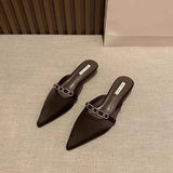 Breakj Temperament Fairy Bag Head Half Slippers Women Wear Lazy One Foot Pedal Cool Drag Summer New Beautiful Tip Muller