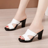 Thick-Heeled Sandals For Women In 2023 Summer New Thick-Soled Waterproof Platform Fish Mouth Small Size 3233 Fashion