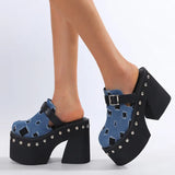 Breakj Goods 11Cm Thick Bottom Pine Cake Bun Head Large Size Lady Summer Wearing Slippers