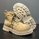Breakj 2024 New Man British Style Vintage Work Short Boots