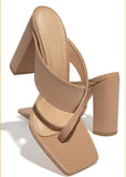 New Design Clip Toe Narrow Band Female Slippers Outdoor Fashion Block Heels Sandals for Women Slides Summer