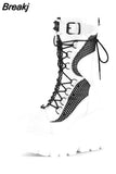 New Gothic Style Platform Vampire Cosplay Women Mid-calf Boots 2023 Winter Wedges Comfy Women Motorcycle Boots