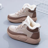 Winter Woman Sneakers Casual Ankle Boots Woman Warm PU Plush Platform Snow Boots Light Keep Warm Ladies Shoes Botas