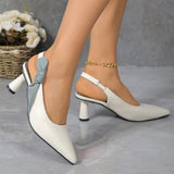 Women High Heels Bowtie Sandals Personality Pointed Toe Stiletto High Heels Simple and Versatile Catwalk Women's