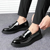Men Dress Shoes British breathable trend shoes Patent Leather Luxury Fashion Men Shoes Oxford Shoes