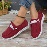 New Round Head Muffin Sole Single Shoes Rubber Soles Pure Color Lace Large Size Lace Women's Singles