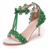 Breakj Cm Light Mouth With Sandals Fine Heel Sandals White Lace Wedding Shoes Famous Wind High Heel