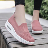 Breakj Sleeve Sleeves Of Lazy People Thick Soles To Increase The Air Cushion Sports Rocking Shoes New Fly Weaving Mesh Breathable Casual Women's