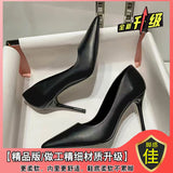 Breakj Soft-Skin High-Heeled Women's Fine Heel Sexy Pointer 2025 Spring And Autumn 2025 New French Temperament Shallow Work