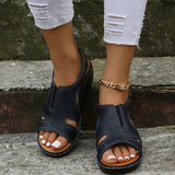 Breakj Casual Sandals 2023 Summer New Fashion Retro-Dew Round-Headed Beach Roman