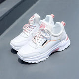 Breakj Women's Lequint Small White Shoes Women 2025 Spring And Autumn Breathable New Korean Version Of High-Heeled Tourism Shoes Flat Running