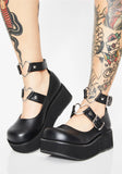 INS Brand Large Size 43 Women Heart Buckle Platform Mary Janes Pumps Sweet Lolita Cosplay Quality Goth Women's