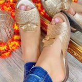 Women Shoes Sandals Bowknot Sandals Woman Hollow Out Women Shoe Slip On Women Sandals Slipper Plus Size Zapatillas