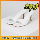 Breakj Version Of The High-Shoe Women 2025 Summer New Fashion Square High And Cool Drag With Anti-Slip