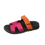 Breakj 2024 Summer New Slippers Women Thick-Bottomed Magic Sticker Fashion New