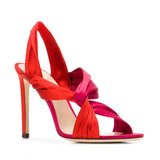 Size Fashion Two-Color Spliced Cross-Set Shoes Fine High-Heeled Sandals Chengdu Fashion Women's