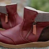 Breakj Short-Box Martin Boots 2023 Autumn And Winter New Double Zipper Flat Bottom Snow Boots