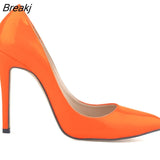 New Women's Pumps Sexy Pointed Toe High Heels Shoes Spring Autumn Office Wedding Patent Leather