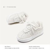 Breakj Shoe Designer Winter Coated Warm Cotton Shoes Thick Soles Raised Small White Shoes Men And Women's Shoes Snow