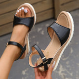 Breakj Hed Sandals Women 2025 Summer New Large-Size Fish Mouth Buckle Fashion Comfortable Thick-Soled
