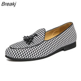 romantic su set foot shoes men large size fashion thousand bird case loafers Korean version of portable