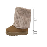Breakj Winter New Thick-Bottomed Sleeve High-Capped Snow Boots Women's High-Crowded Stacking Socks