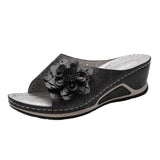 Breakj Flower Slope And Cool Slippers Women 2024 Summer New Fashion Casual Cold Slippers