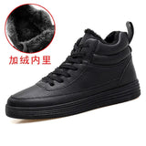 Boots with Fur Men's Casual Shoes Male Sneakers Ankle Boot Teens Shoes Sapatos Masculinos Black Man