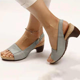 Breakj Plus Size Spring / Summer 2023 New Fishmouth Beach Sandal With High