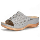 New Wish New Summer Heels With Thick Soles And Large Size Carved Leisure Sandals Are In