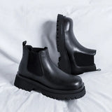 Breakj Men's Shoes Versatile Casual British Style High Chelsea Boots Men's Wear Cool And Simple Ankle Boots