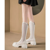 Breakj Net Boots In 2023 New Soft Leather Thin Breathable Platform Sandals With Mesh Knight