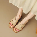 New Summer Ladies Retro All-matching Sandals, Square Head Casual Chunky Fashion Sandals,