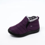 Winter boots women waterproof snow shoes Warm Fur Ankle Boots Female Slip On Flat Casual Shoes Couple shoes plus