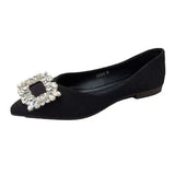 Breakj Spring And Autumn New Soft-Soled Tip Flat-Soled Single Shoes Women's Fashion Bean Shoes Light Mouth Fairy Wind Gentle