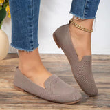 Breakj 2024 New Large-Size Square Head Flat Bottom Flying Single Shoes Women's One-Legged Casual