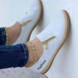 Breakj Single-Shoe Women's Light Mouth Casual Solid Color Side Zipper Loose Bottom Rope Large Women's Single