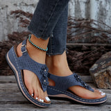 Breakj New Summer Slopes Sandals Flower Clip And Beach Sandals Solid Color Large