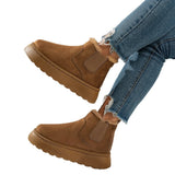 Breakj Velvet Round Head Jacket Cotton Boots 2025 Autumn And Winter New Large-Size Thick Snow Boots Women's