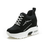 Breakj Red High-Gtong Women's Shoes Single Shoes 2025 Autumn New Korean Version Of The Fashion Thick-Bottomed Cake Trend Casual Sports Shoes