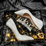 Breakj Beauty Wedding Shoes High-End Sense 2025 Summer New Bridal Bridesmaid Shoes Gold Crystal High