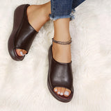 Breakj 2024 Summer A Word And Slippers With High Heel Waterproof Cold Slippers Black And White Women