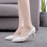 Breakj Spring Side Thin Heel Single Shoes Spring Shoes 2023 New Female Fragrant Style College Lace High