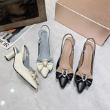 High-Heeled Sandals Buckle, Bow Tie Buckle, Summer New High-Heeled Shoes, Shallow Mouth And Large Size