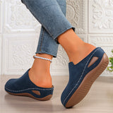 Breakj And Round Head Slippers Women's Large Code In The Autumn Of 2025 New Thick Soles Pedaled Half
