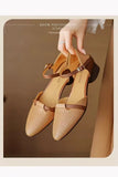 Breakj Sandals 2025 New Baotou Sandals With High Heel Hollow Sandals Women's Round